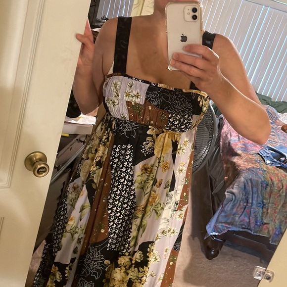 Anthropologie Maeve Patchwork Floral Maxi Dress - Picture 7 of 7